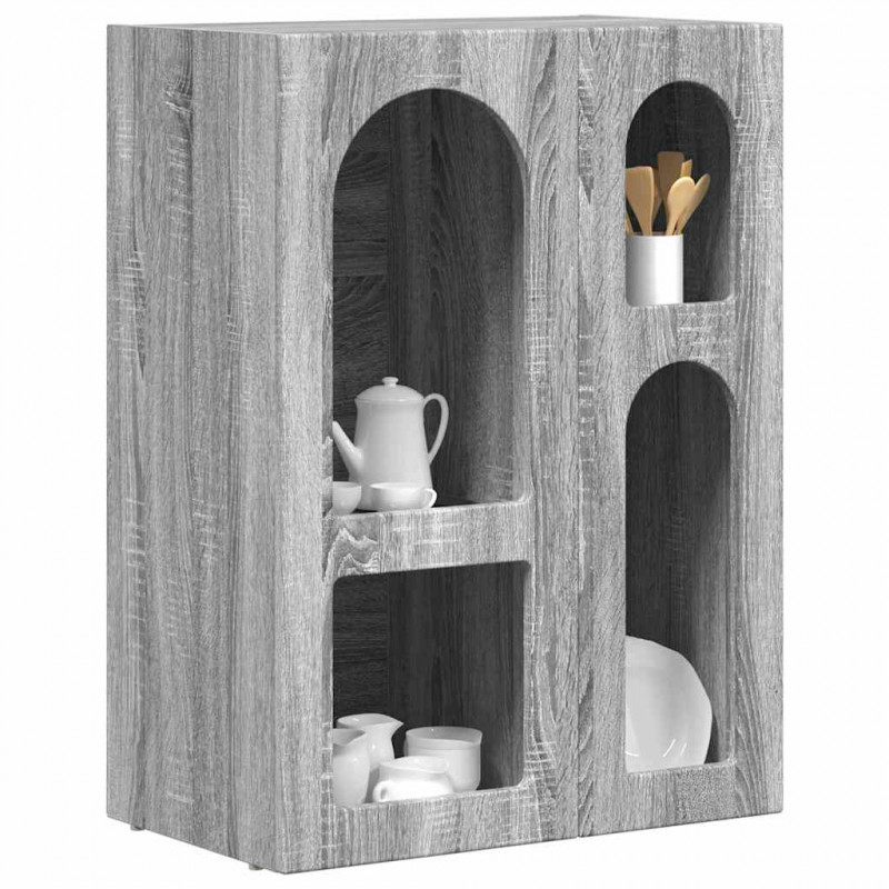 Bufet Szary Sonoma 59 x 35 x 80.5 cm Materiał drewnopochodny