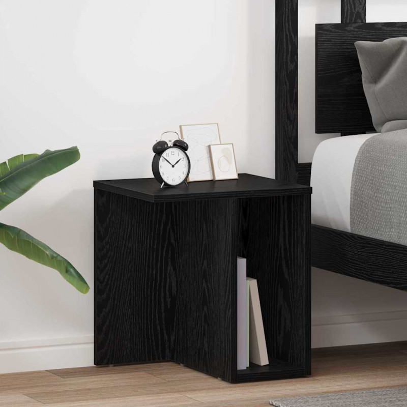 Stolik końcowy 2 pcs Czarny Dąb 37 x 32 x 40 cm