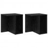 Stolik końcowy 2 pcs Czarny Dąb 37 x 32 x 40 cm