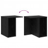 Stolik końcowy 2 pcs Czarny Dąb 37 x 32 x 40 cm