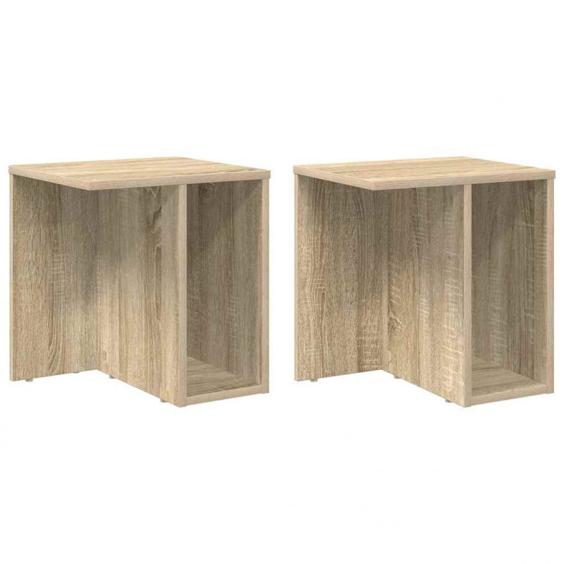 Stolik końcowy 2 pcs Dąb Sonoma 37 x 32 x 40 cm