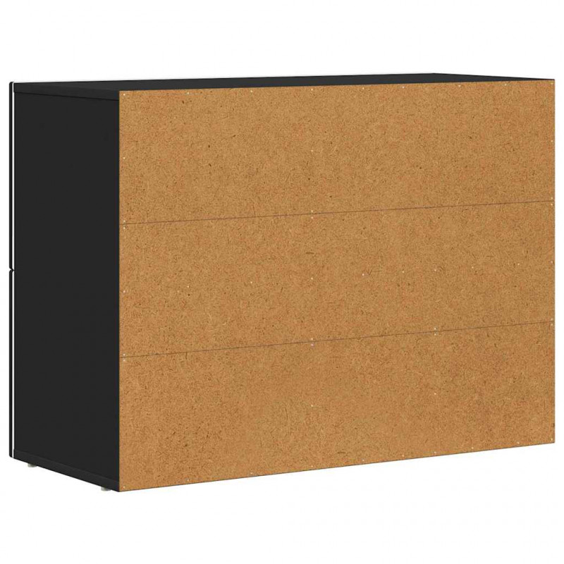 Bufet Czarny 80,5 x 35 x 59 cm Materiał drewnopochodny