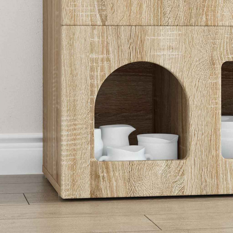 Bufet Dąb Sonoma 80,5 x 35 x 59 cm Materiał drewnopochodny