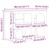 Bufet Dąb Sonoma 80,5 x 35 x 59 cm Materiał drewnopochodny