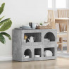 Bufet Betonowy szary 80,5 x 35 x 59 cm Materiał drewnopochodny