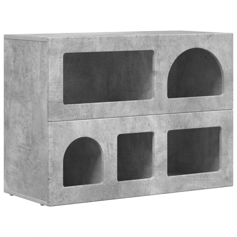 Bufet Betonowy szary 80,5 x 35 x 59 cm Materiał drewnopochodny