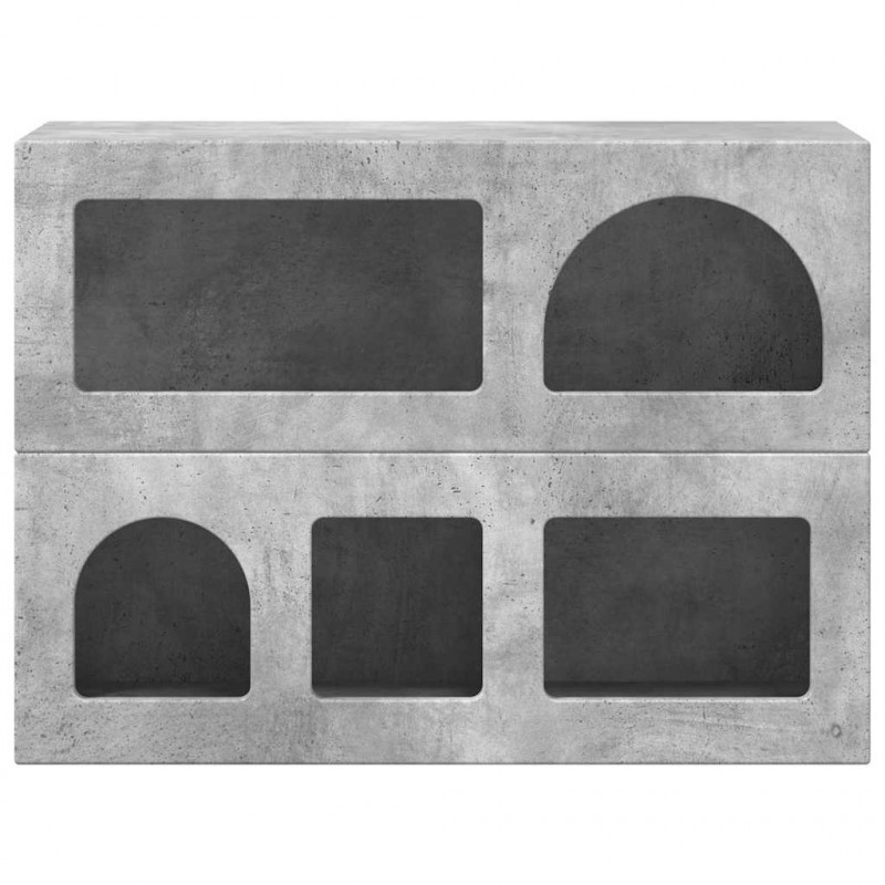 Bufet Betonowy szary 80,5 x 35 x 59 cm Materiał drewnopochodny