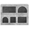 Bufet Betonowy szary 80,5 x 35 x 59 cm Materiał drewnopochodny