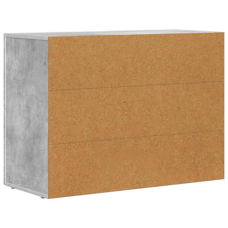 Bufet Betonowy szary 80,5 x 35 x 59 cm Materiał drewnopochodny
