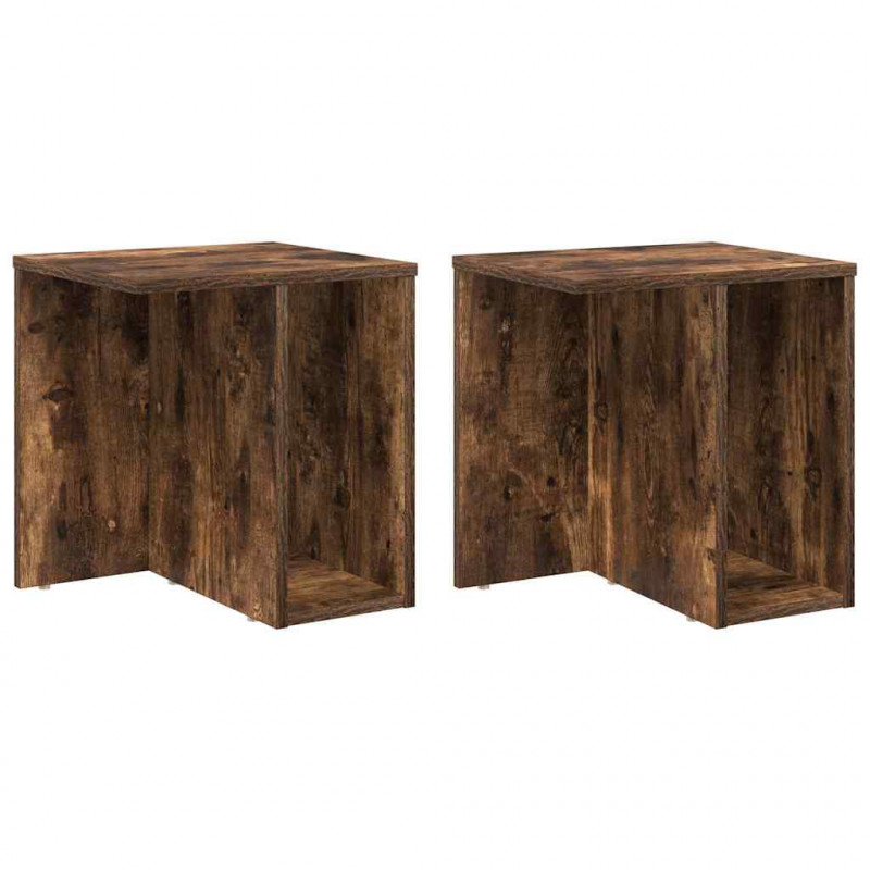 Stolik końcowy 2 pcs Dąb wędzony 37 x 32 x 40 cm