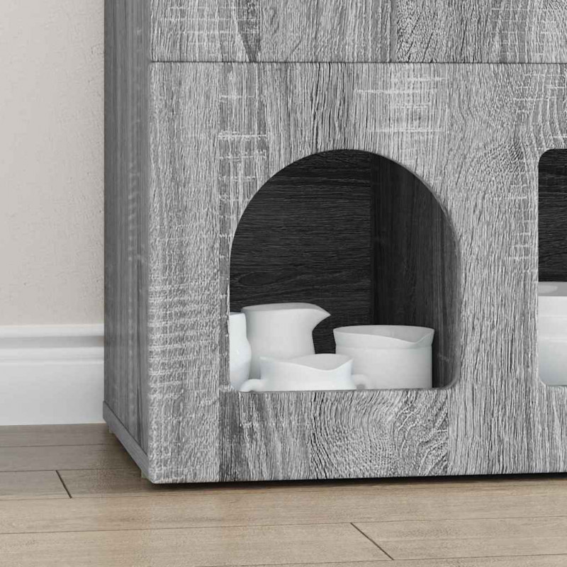 Bufet Szary Sonoma 80,5 x 35 x 59 cm Materiał drewnopochodny