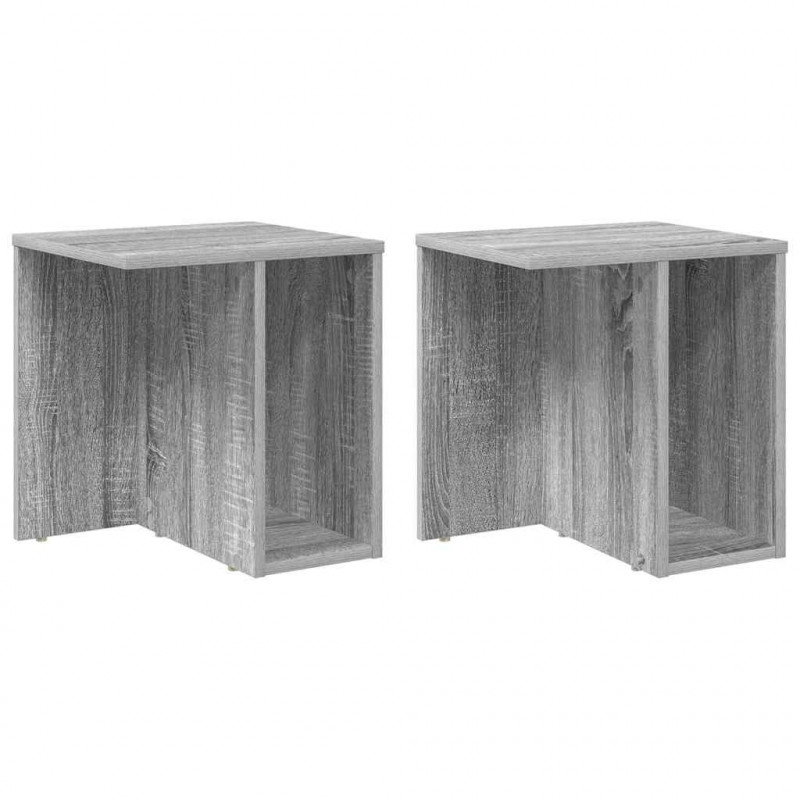 Stolik końcowy 2 pcs Szary Sonoma 37 x 32 x 40 cm