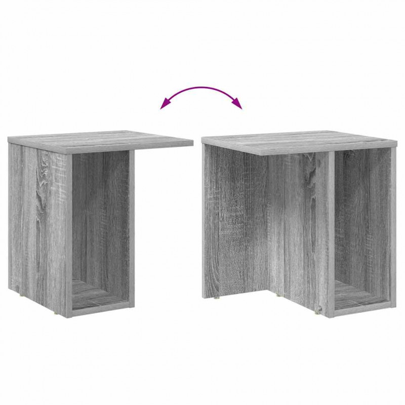 Stolik końcowy 2 pcs Szary Sonoma 37 x 32 x 40 cm
