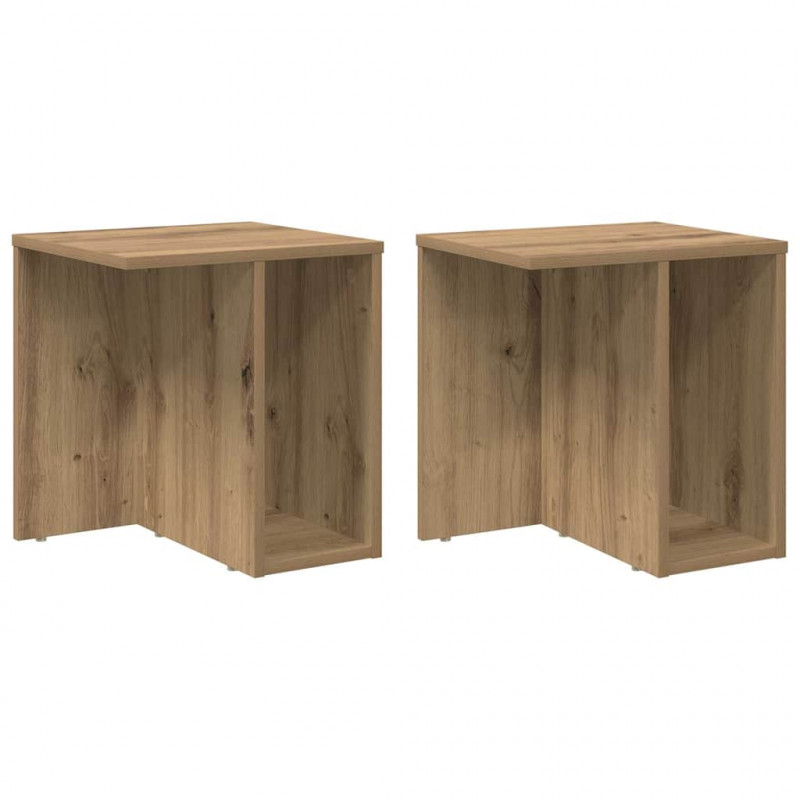 Stolik końcowy 2 pcs Dąb rzemieślniczy 37 x 32 x 40 cm