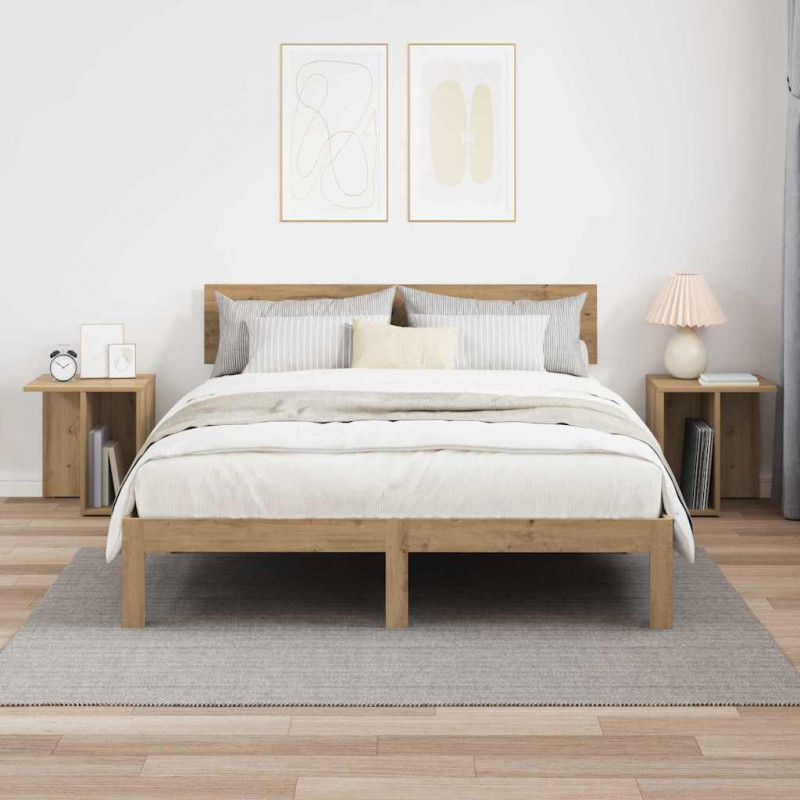 Stolik końcowy 2 pcs Dąb rzemieślniczy 37 x 32 x 40 cm