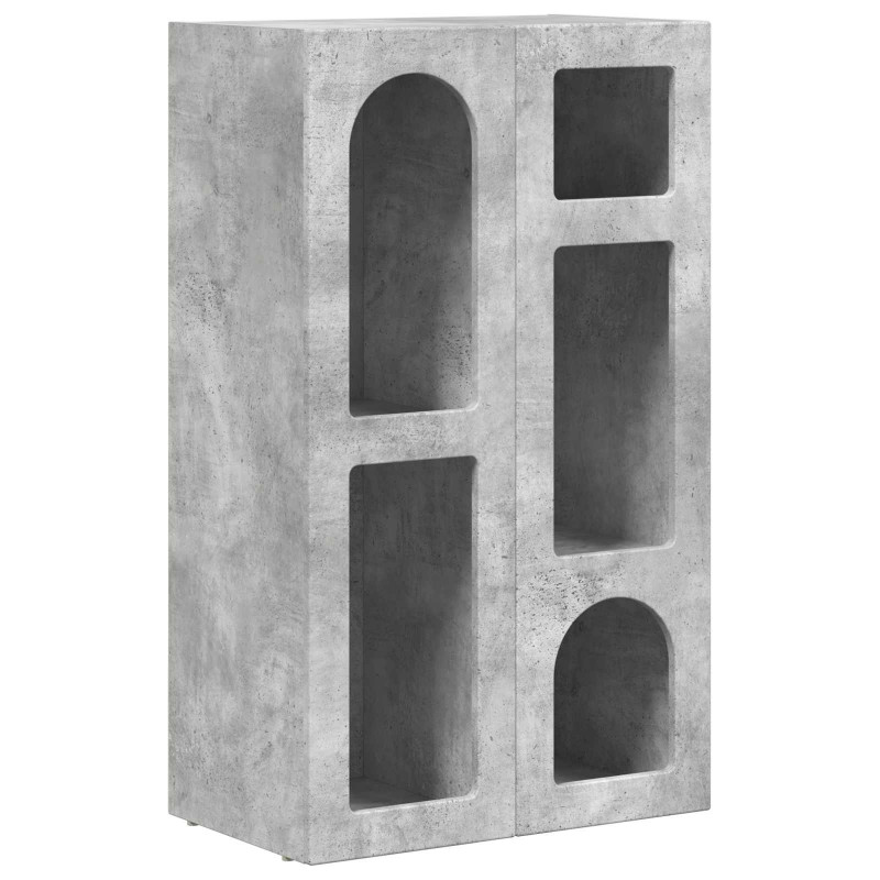 Bufet Betonowy szary 59 x 35 x 100,5 cm Materiał drewnopochodny