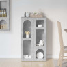 Bufet Betonowy szary 59 x 35 x 100,5 cm Materiał drewnopochodny