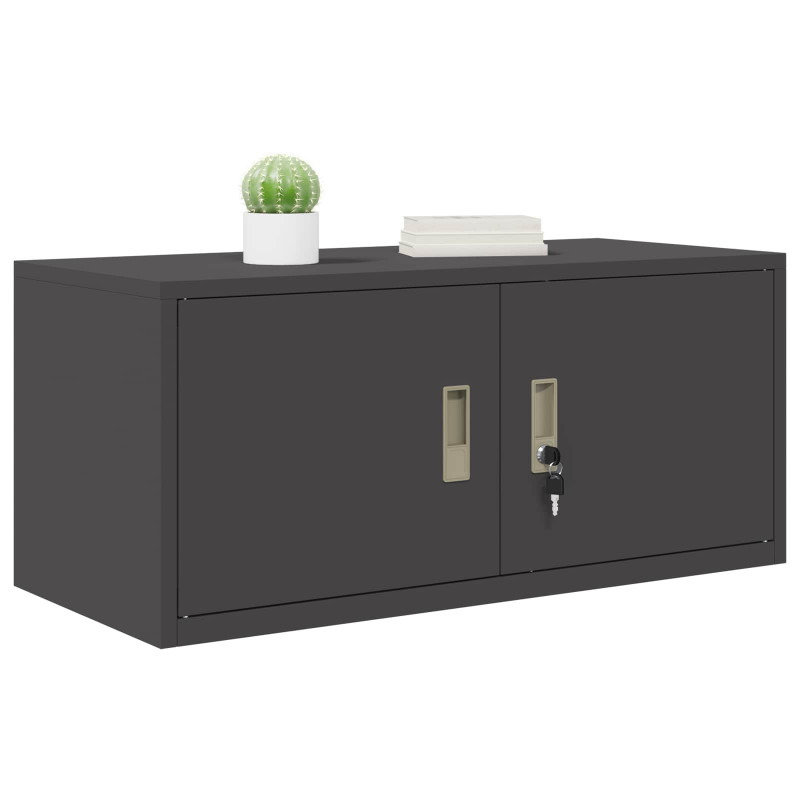 Szafka do przechowywania Czarny 90 x 40 x 40 cm Stal