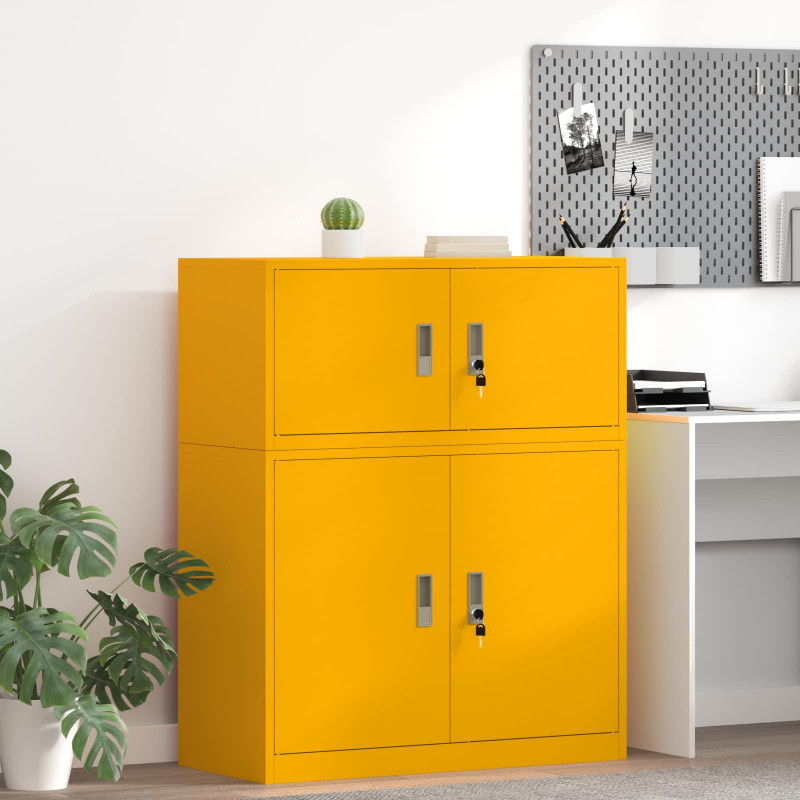 Szafka do przechowywania Musztardowy Żółty 90 x 40 x 40 cm Stal