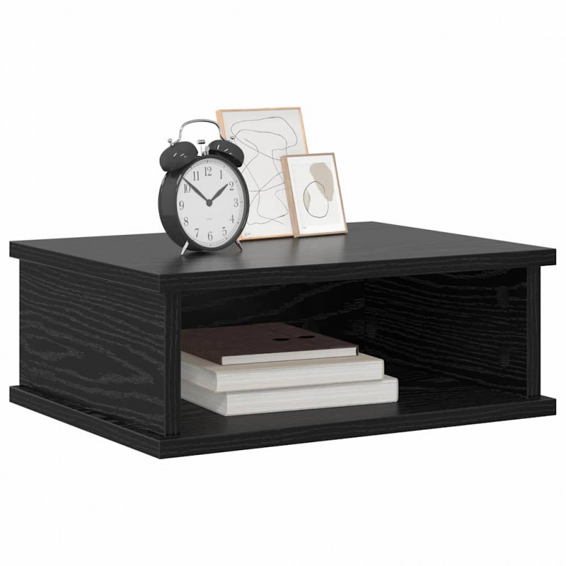 Stolik nocny Czarny Dąb 40 x 31 x 15 cm Materiał drewnopochodny