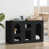Bufet Czarny 100 x 35 x 59 cm Materiał drewnopochodny