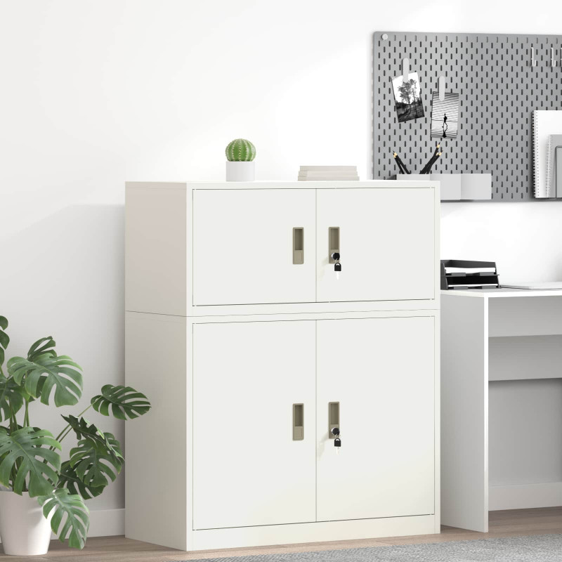 Szafka do przechowywania Biały 90 x 40 x 40 cm Stal