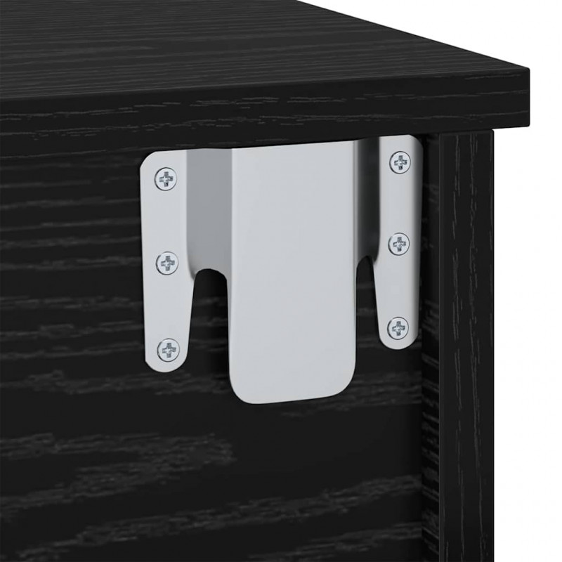 Stolik nocny 2 pcs Czarny Dąb 40 x 31 x 15 cm