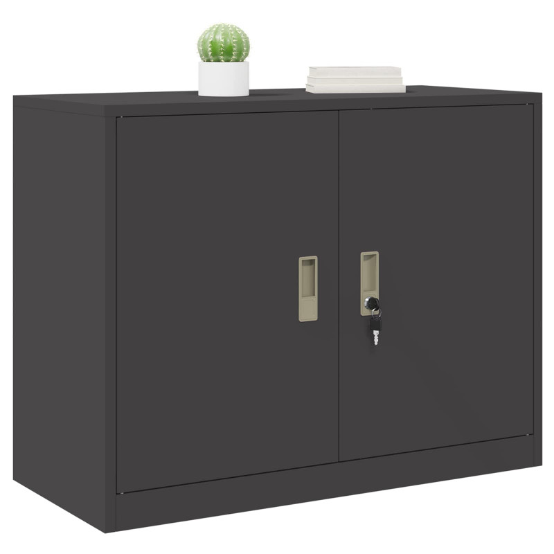 Szafka do przechowywania Czarny 90 x 40 x 70 cm Stal