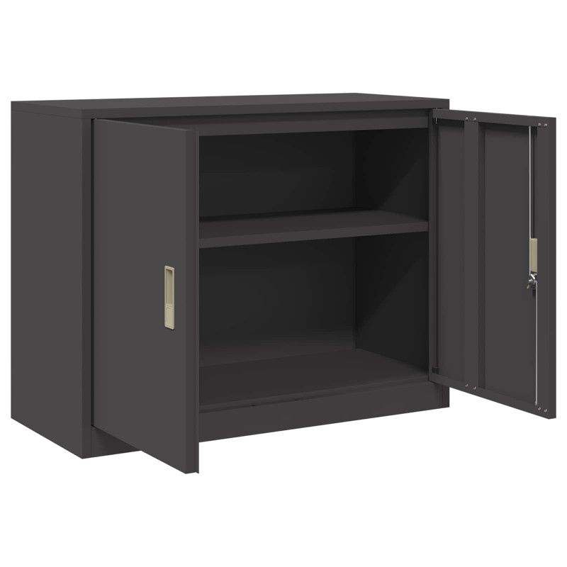 Szafka do przechowywania Czarny 90 x 40 x 70 cm Stal