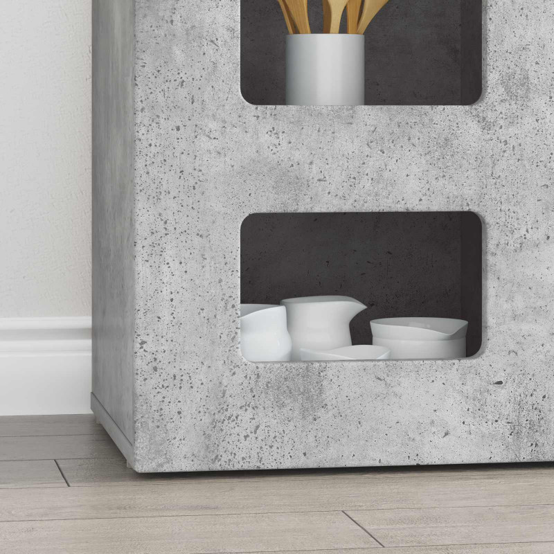 Bufet Betonowy szary 100 x 35 x 59 cm Materiał drewnopochodny