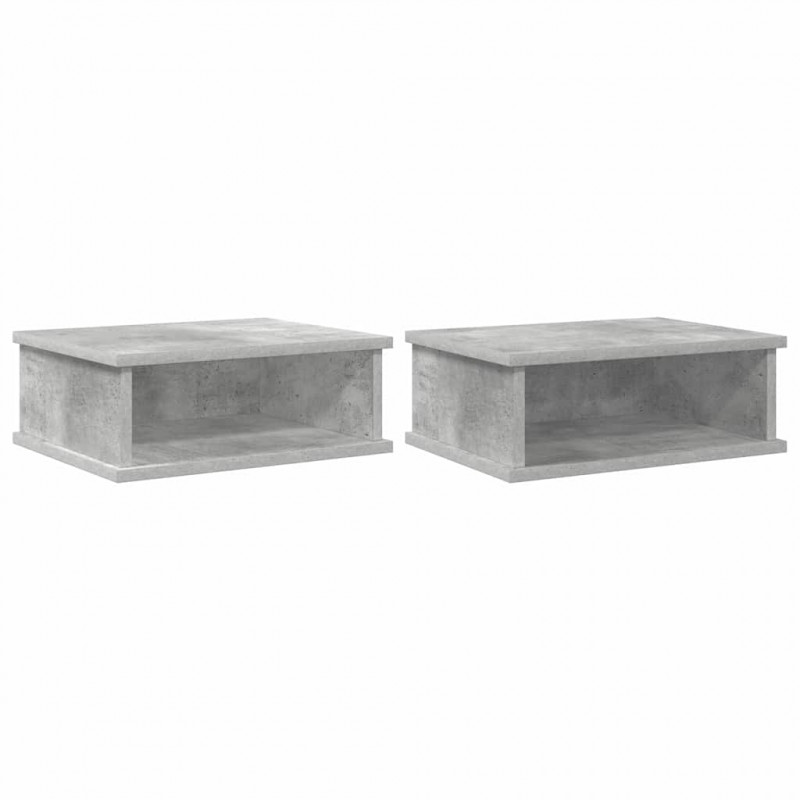 Stolik nocny 2 pcs Betonowy szary 40 x 31 x 15 cm