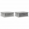 Stolik nocny 2 pcs Betonowy szary 40 x 31 x 15 cm