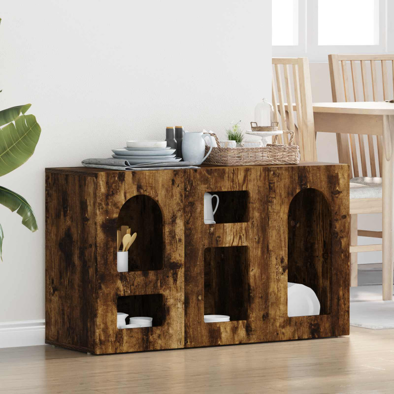 Bufet Dąb wędzony 100 x 35 x 59 cm Materiał drewnopochodny