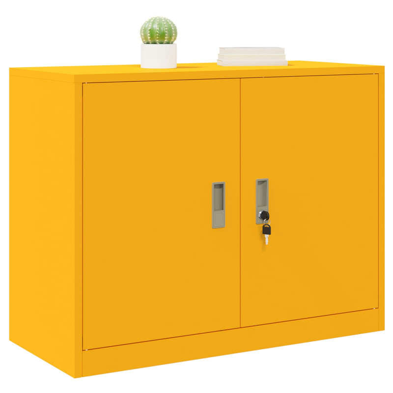 Szafka do przechowywania Musztardowy Żółty 90 x 40 x 70 cm Stal
