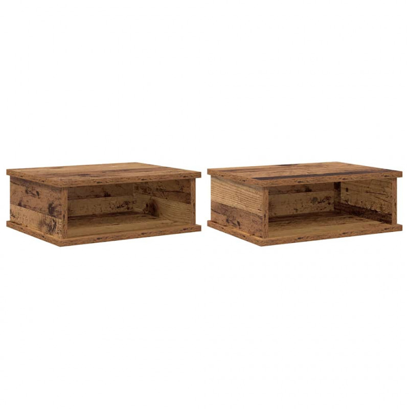 Stolik nocny 2 pcs Stare drewno 40 x 31 x 15 cm
