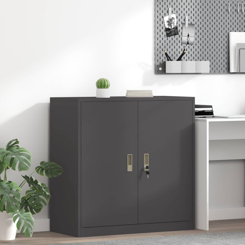 Szafka do przechowywania Czarny 90 x 40 x 90 cm Stal