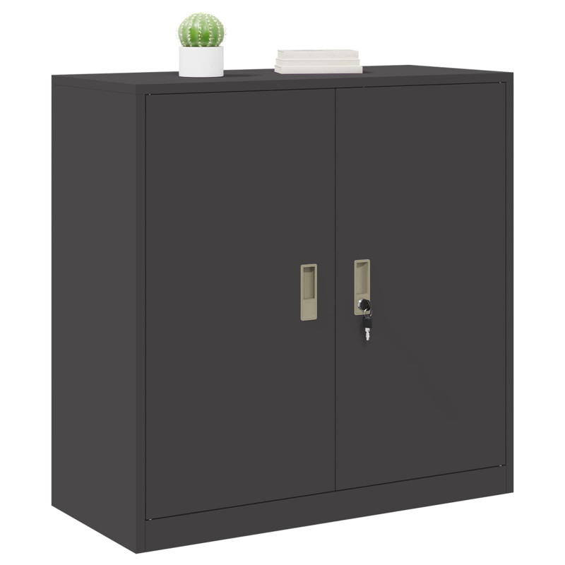 Szafka do przechowywania Czarny 90 x 40 x 90 cm Stal