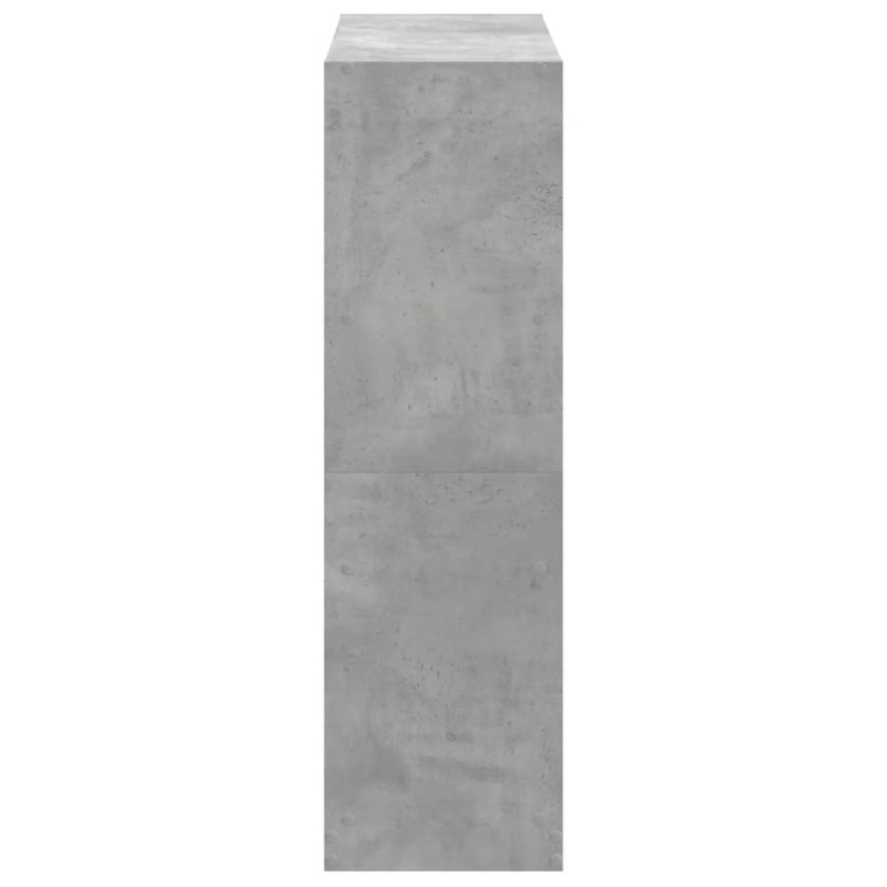 Regał, szarość betonu, 102x32x108 cm, materiał drewnopochodny