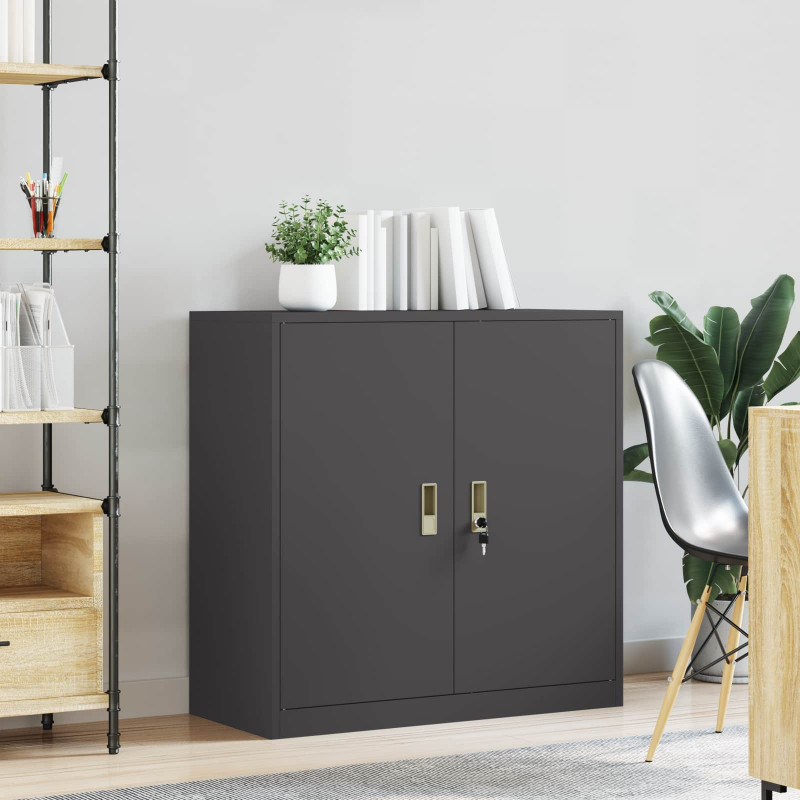 Szafka do przechowywania Czarny 90 x 40 x 90 cm Stal