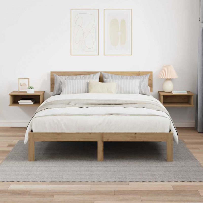 Stolik nocny 2 pcs Dąb rzemieślniczy 40 x 31 x 15 cm