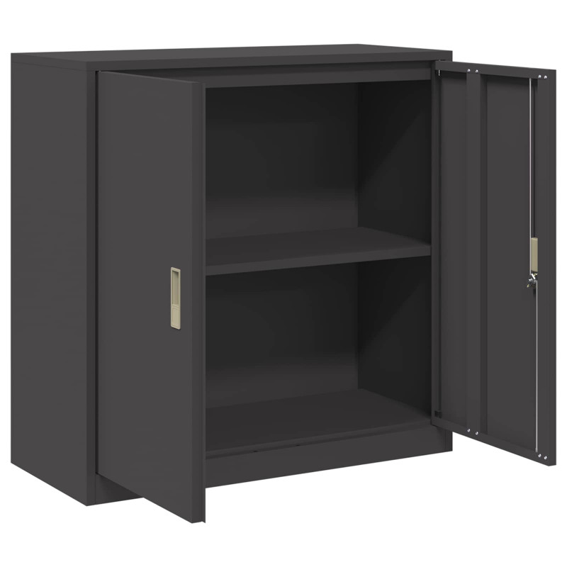 Szafka do przechowywania Czarny 90 x 40 x 90 cm Stal