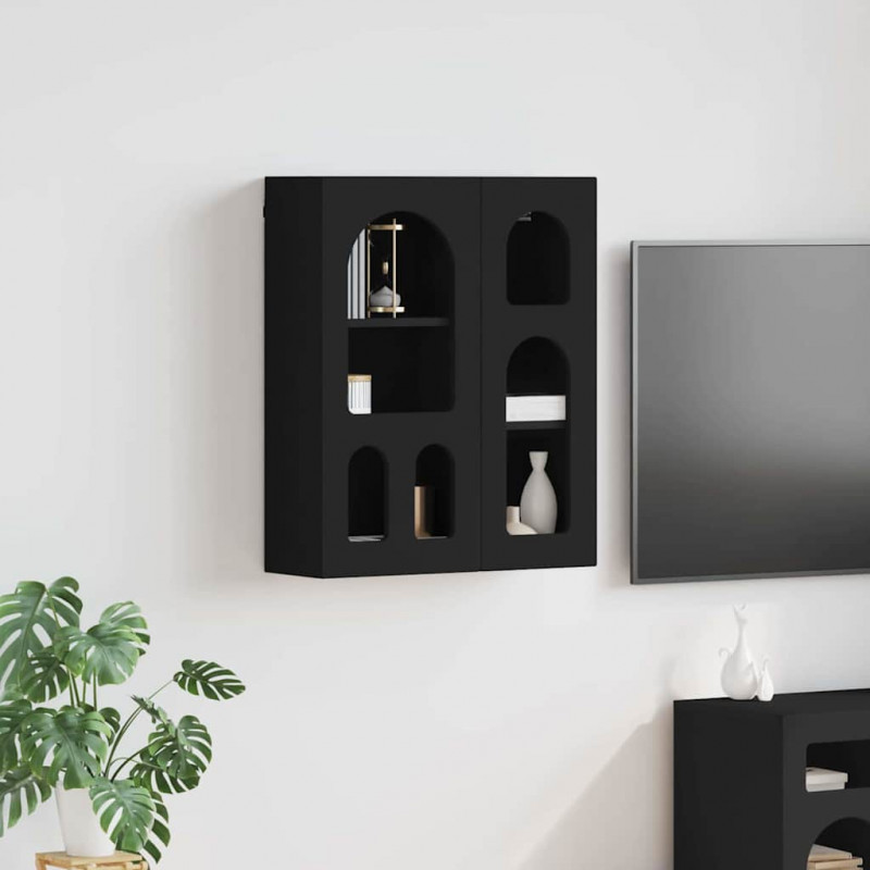 Szafka wisząca Czarny 59 x 20 x 71,5 cm Materiał drewnopochodny