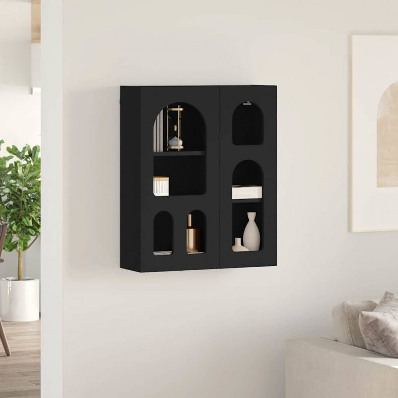 Szafka wisząca Czarny 59 x 20 x 71,5 cm Materiał drewnopochodny