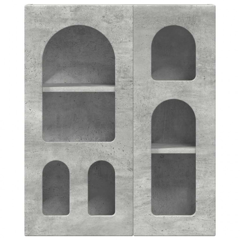 Szafka wisząca z półką Betonowy szary 59 x 20 x 71,5 cm