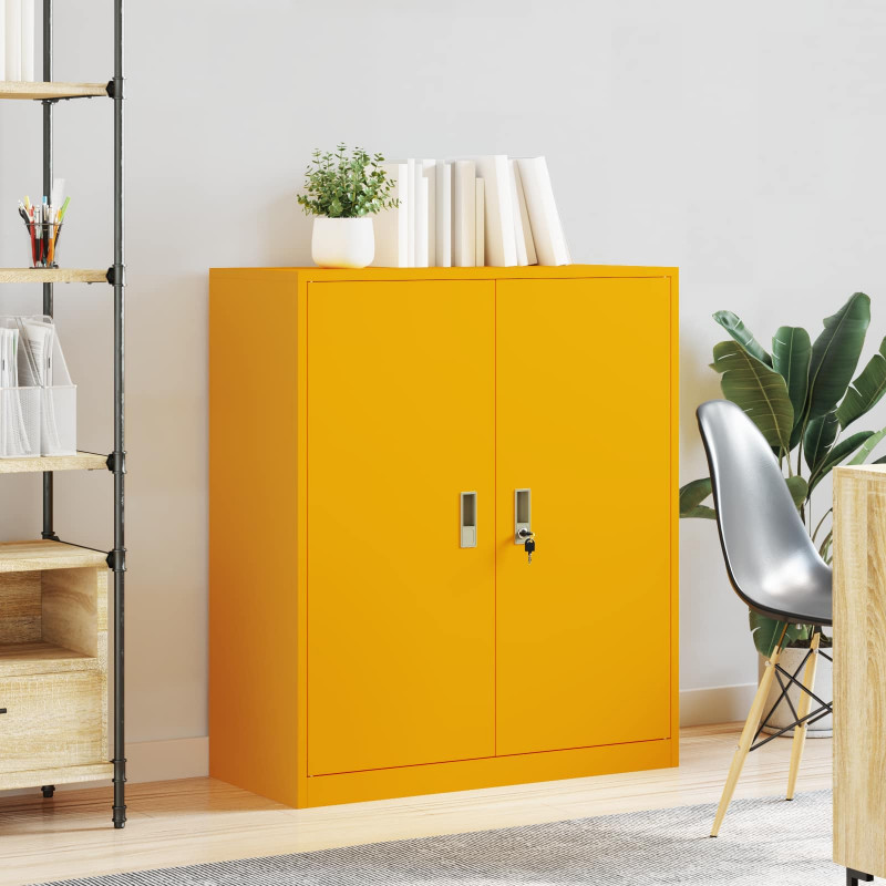 Szafka do przechowywania Musztardowy Żółty 90 x 40 x 105 cm