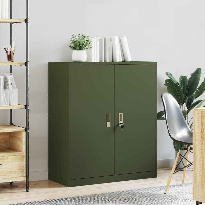 Szafka do przechowywania Zielony oliwkowy 90 x 40 x 105 cm Stal