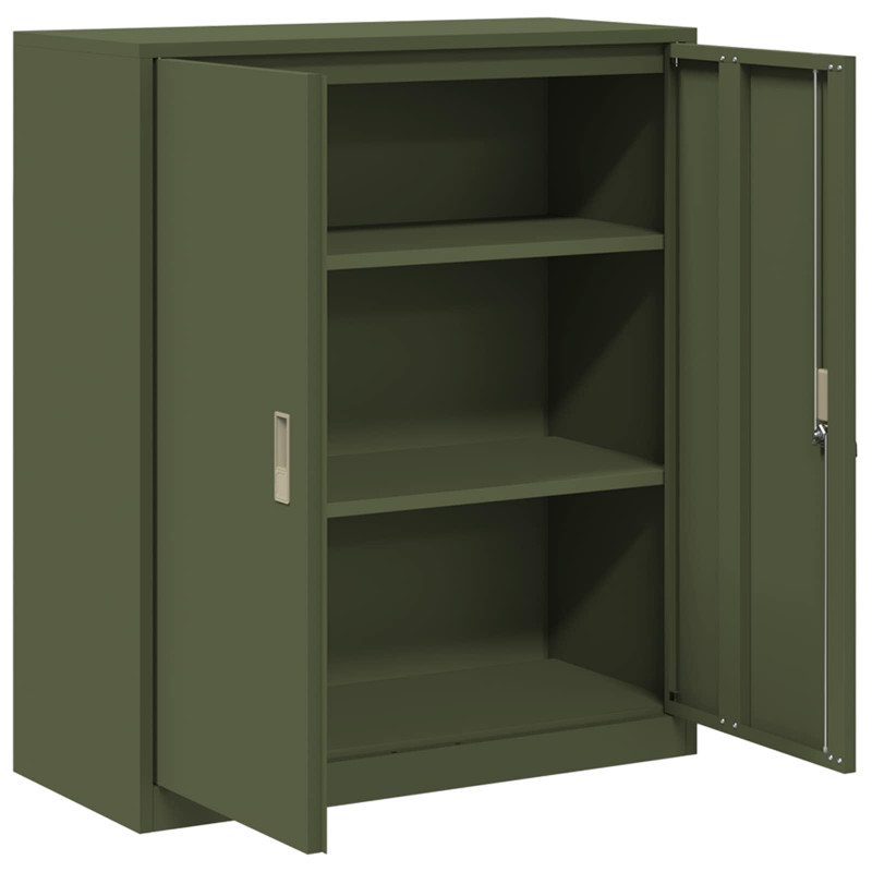 Szafka do przechowywania Zielony oliwkowy 90 x 40 x 105 cm Stal