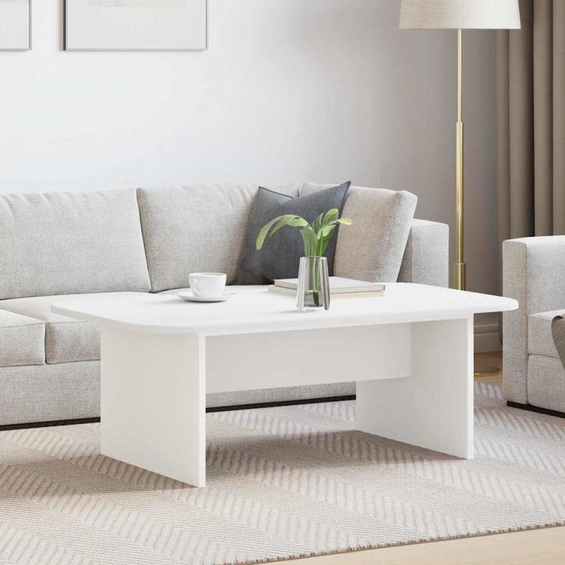 Stolik kawowy Biały 93 x 53 x 33 cm Materiał drewnopochodny