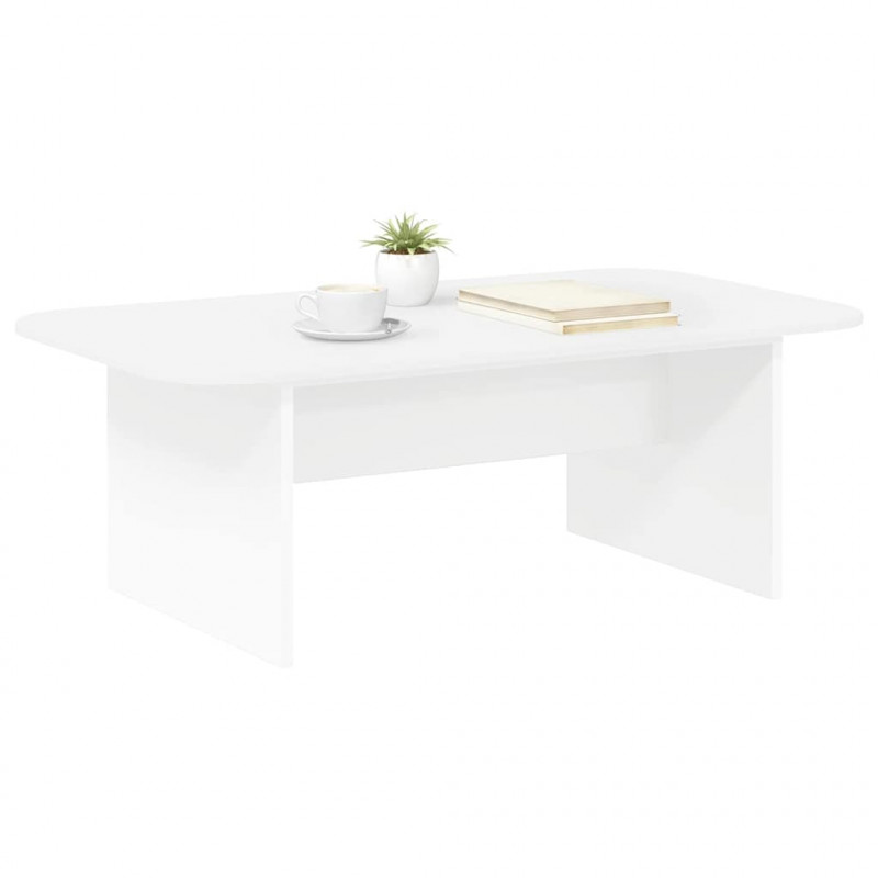 Stolik kawowy Biały 93 x 53 x 33 cm Materiał drewnopochodny