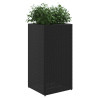 Donica ogrodowa, czarna, 40x40x80 cm, rattan PE